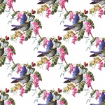 Bird Floral Vintage Background