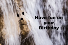Birthday Card Face In Water