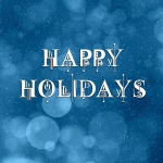 Blue Happy Holidays Greeting