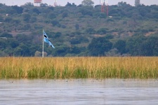 Botswana Flag On An Island