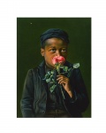 Boy Rose Vintage Painting