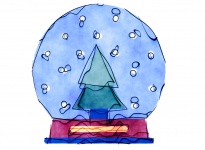 Cartoon Snow Globe