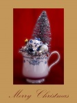 Christmas Card Teacup
