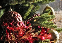 Christmas Ornaments On Tree