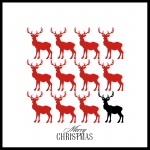 Christmas Reindeer Card Red