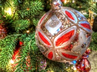 Christmas Tree Ornaments Background