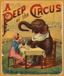 Circus Elephant Vintage Poster