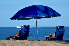 Couple Relaxing At Presque Isle