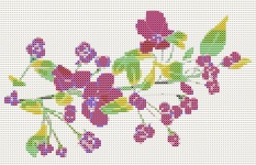 Cross Stitch Floral Motif 1