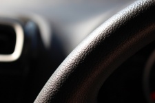 Detail Of A Car Steering Wheel