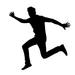 Excited Man Silhouette