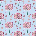 Floral Trees Spring Wallpaper