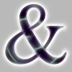 Glow Black Ampersand Sign