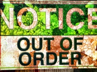 Grunge Out Of Order Sign