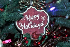 Happy Holidays Christmas Ornament 3