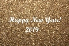 Happy New Year On Gold Glitter