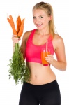 Healthy Woman With Carrots