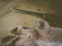 Knife And A Glove