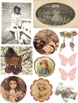 Little Girls Collage Sheet
