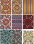 Mosiac Tile Backgrounds Collage
