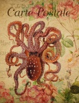 Octopus Vintage Postcard