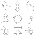 Outlined Arrows Set