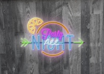 Party All Night Neon Sign