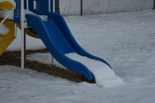 Playground Snowed Over
