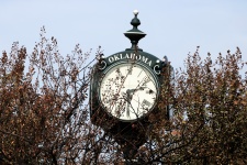 Pole Clock In Oklahoma City Park