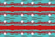 Red And Green Pattern With Sun Star