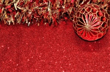 Red Christmas Ornament Background