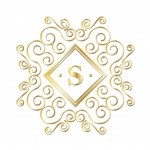 S Alphabet Gold Monogram