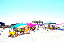 Saturated Israeli Beach Scene
