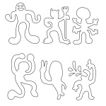 Six Doodle Figures