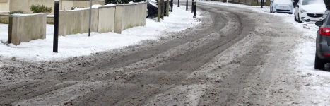 Snowy Slushy Winter Road