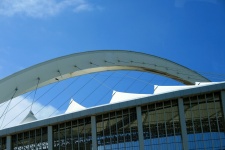 Sport Stadium With A White Arch