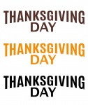 Thanksgiving Day Word Clipart