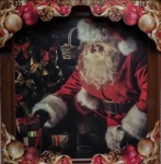 Vintage Christmas Santa Background