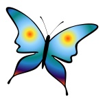 Vivid Blue Butterfly