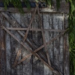 Wood Star Fence Background