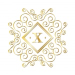 X Alphabet Gold Monogram