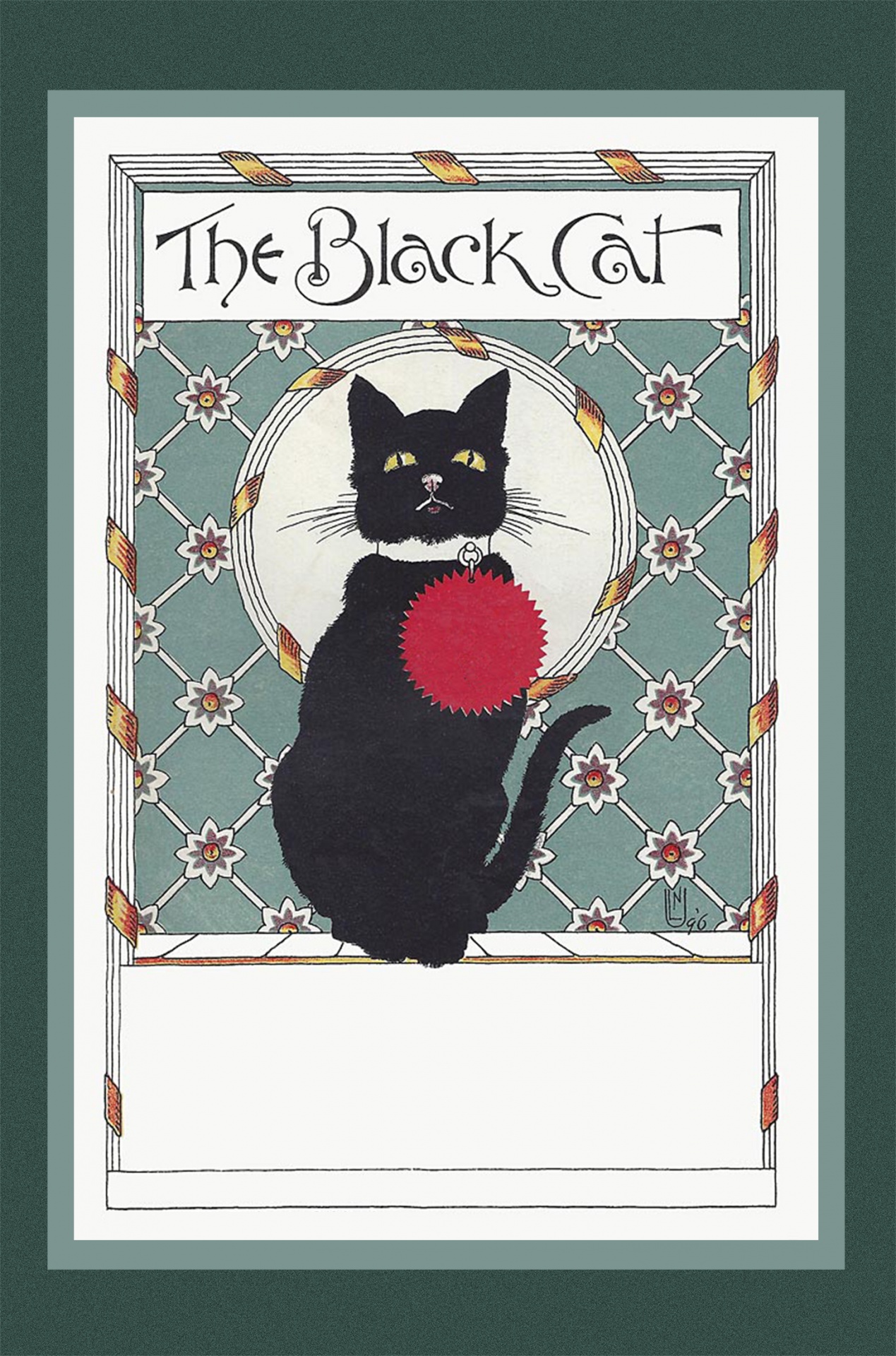 Black Cat Vintage Print
