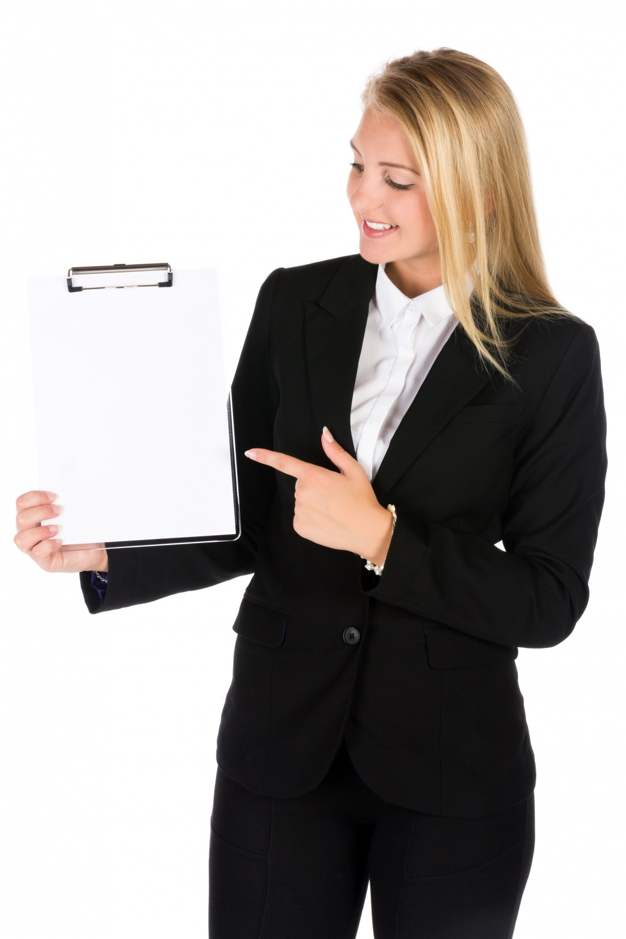 Business Woman With A Clipboard