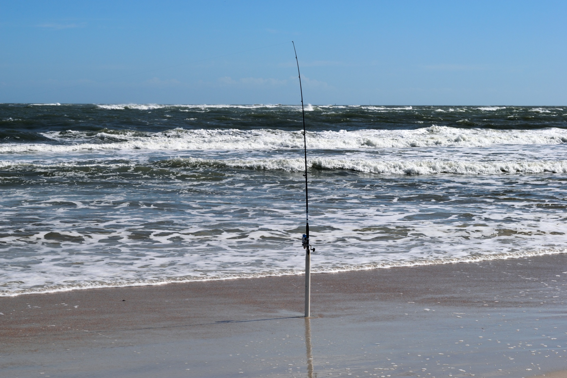 Fishing Pole At The Beach