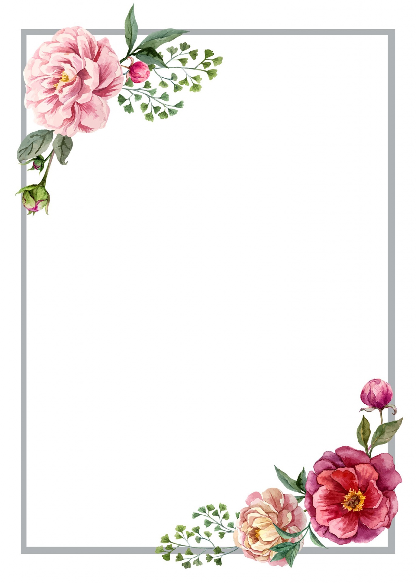 Floral Roses Invitation Card
