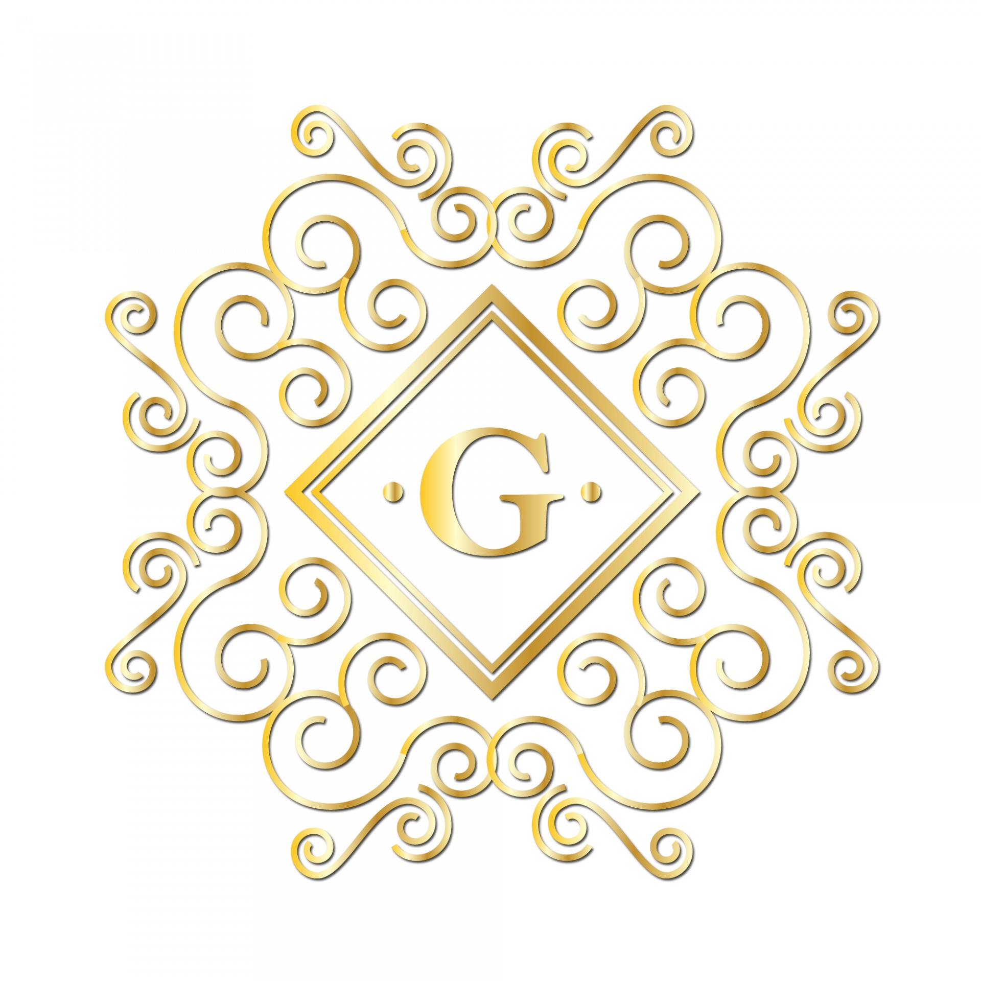 G Alphabet Gold Monogram