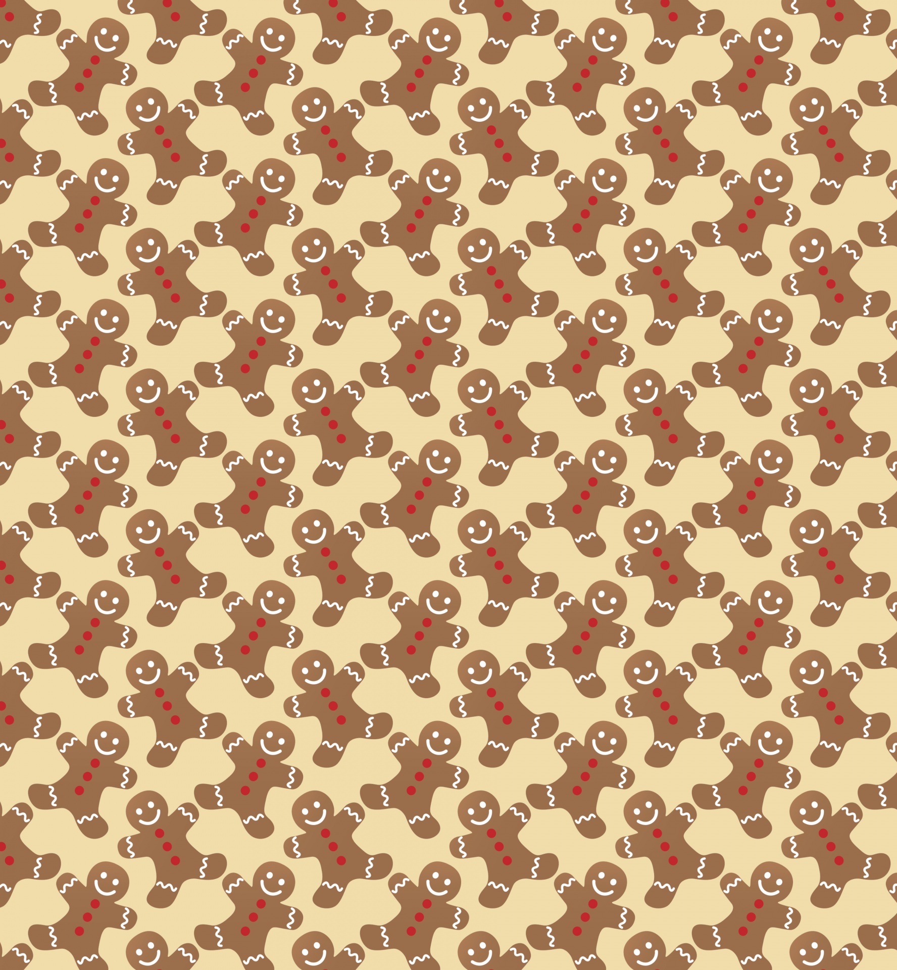 Gingerbread Man Wallpaper Pattern