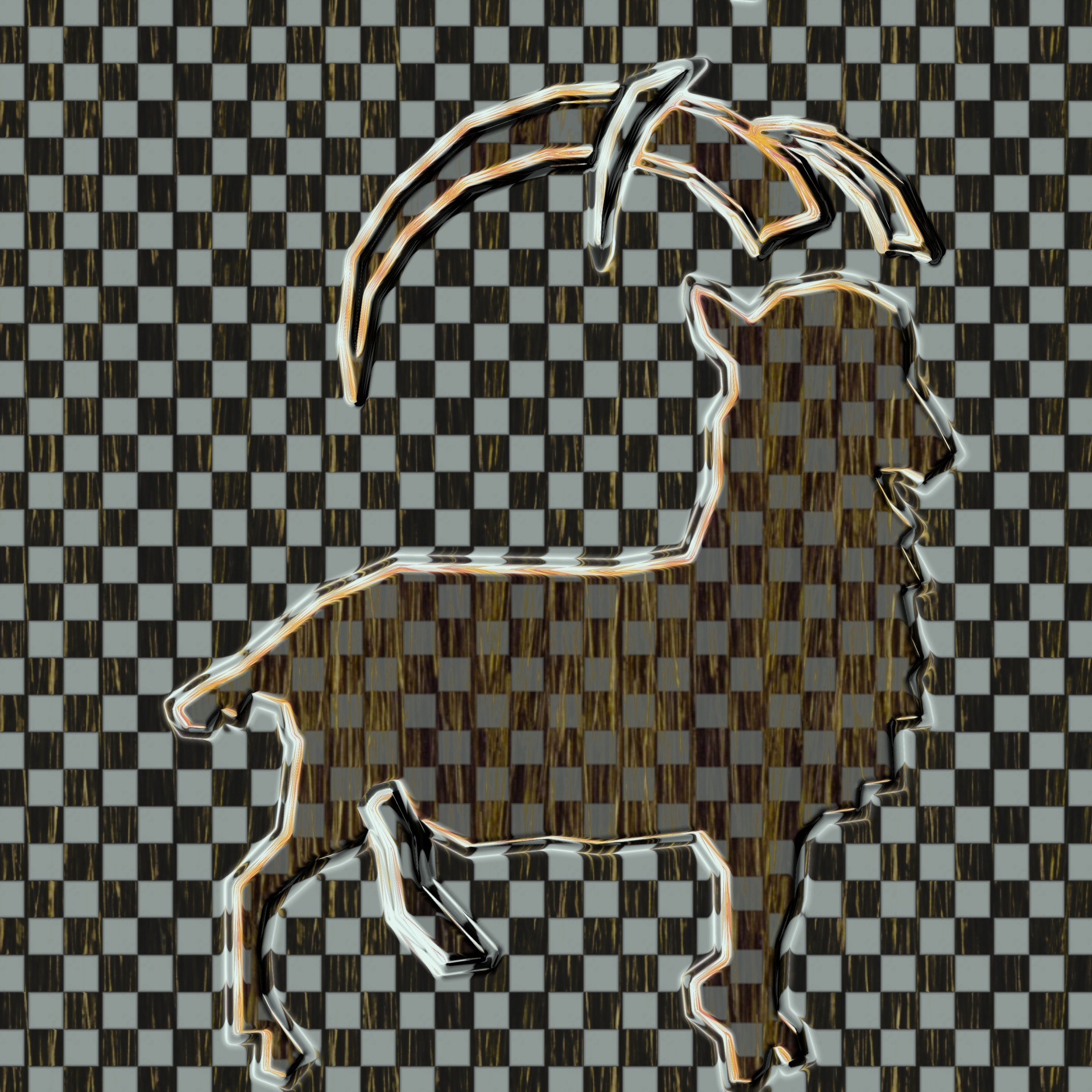 Goat On Checker