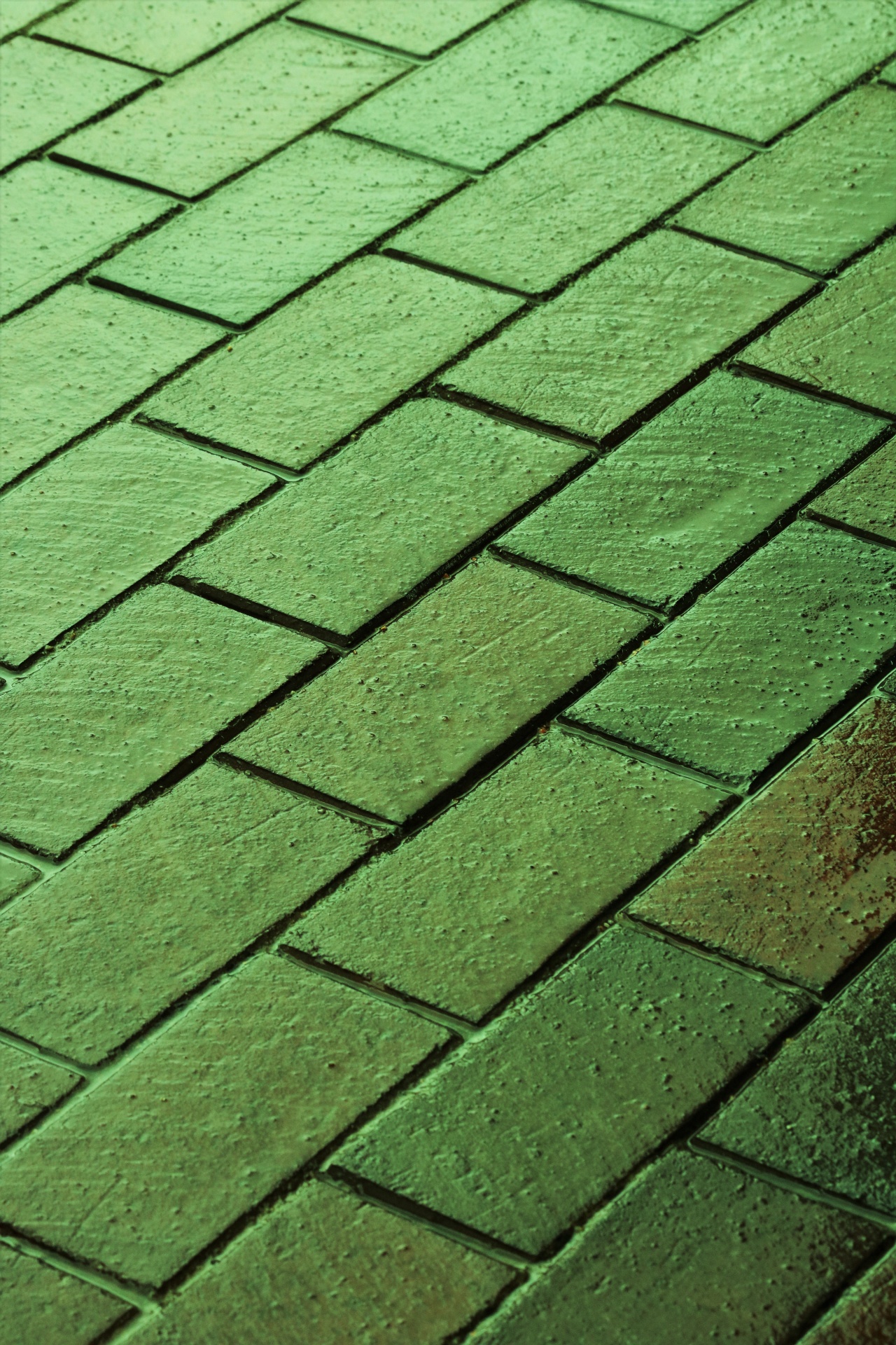 Green Bricks Pattern Background
