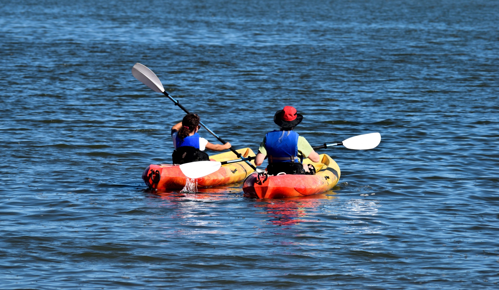 People with kayaks at the beach Florida,USA